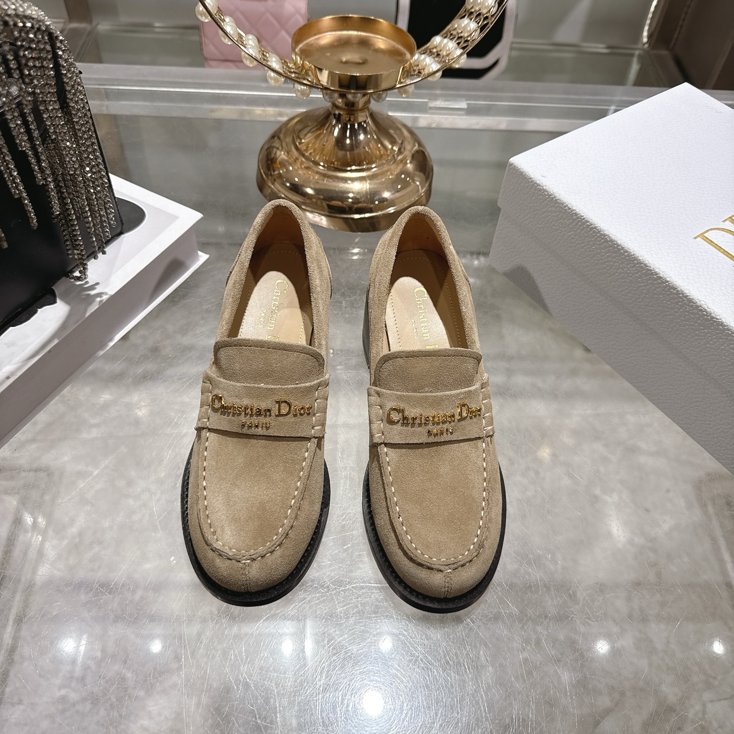 Dior CD 디올 D-Boy 로퍼 힐 구두 신발