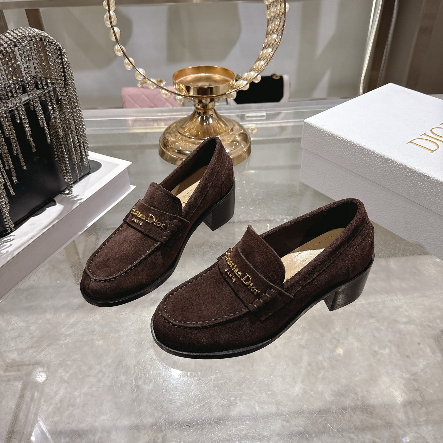 Dior CD 디올 D-Boy 로퍼 힐 구두 신발