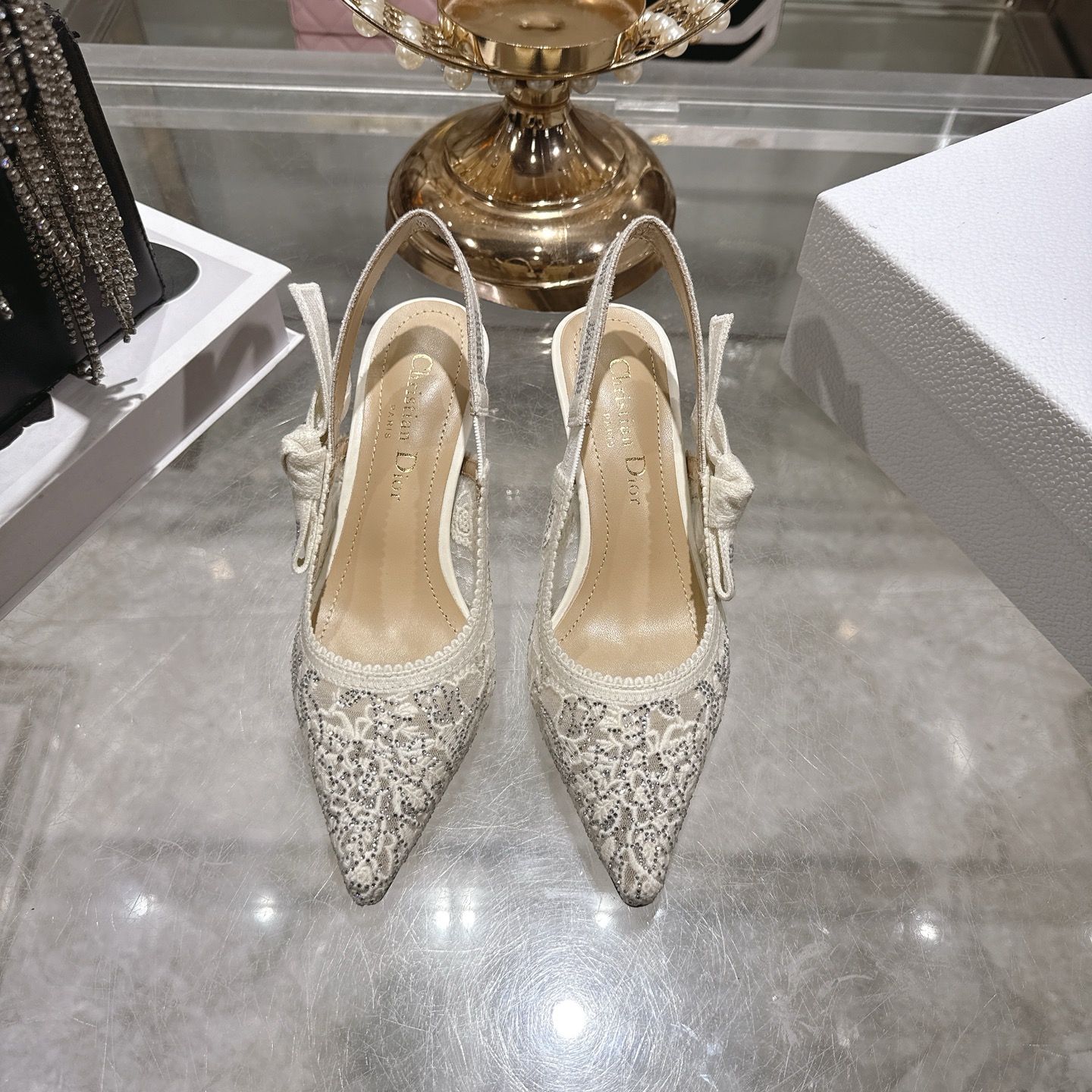 Dior CD 디올 스틸레토 슬링백 샌들 신발