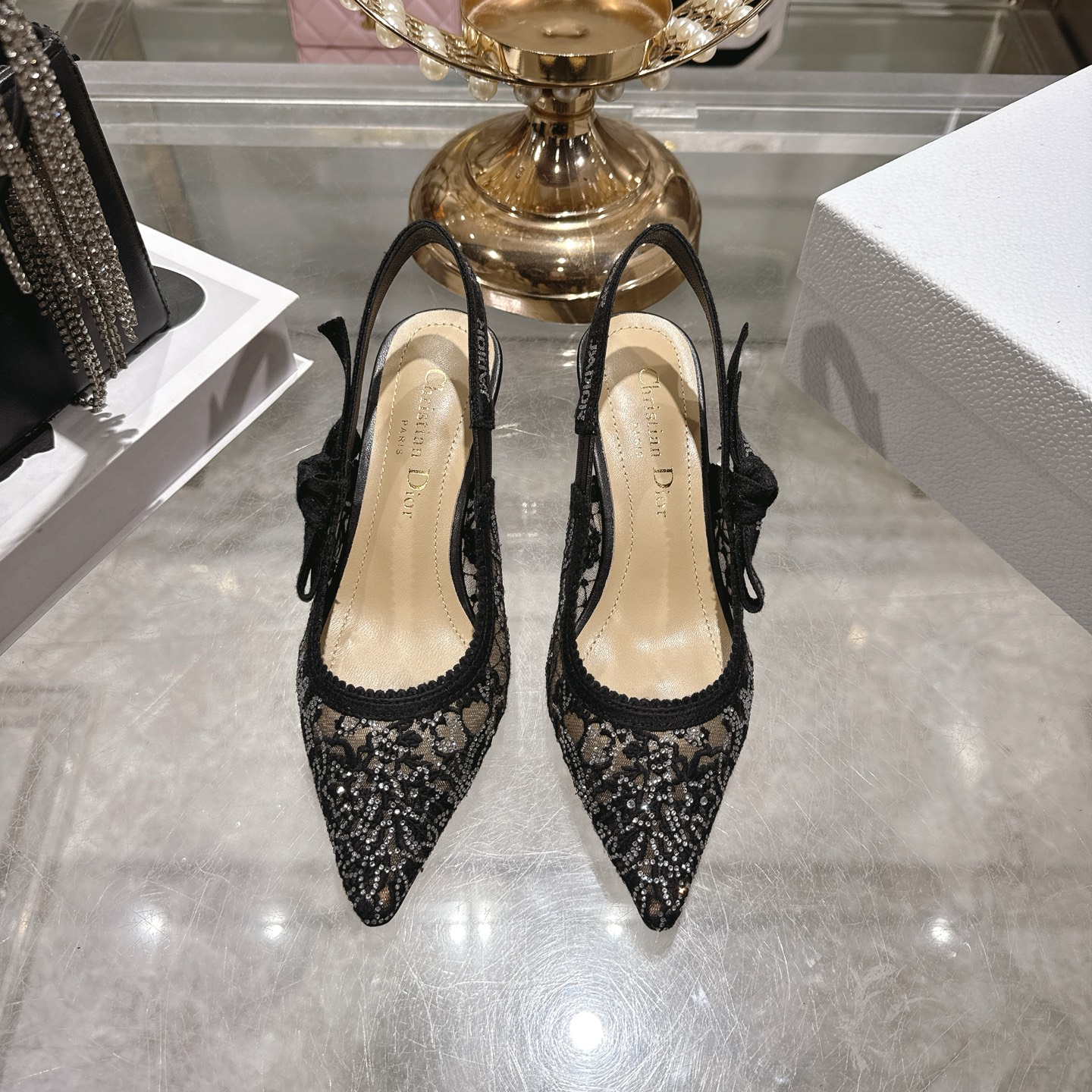 Dior CD 디올 스틸레토 슬링백 샌들 신발