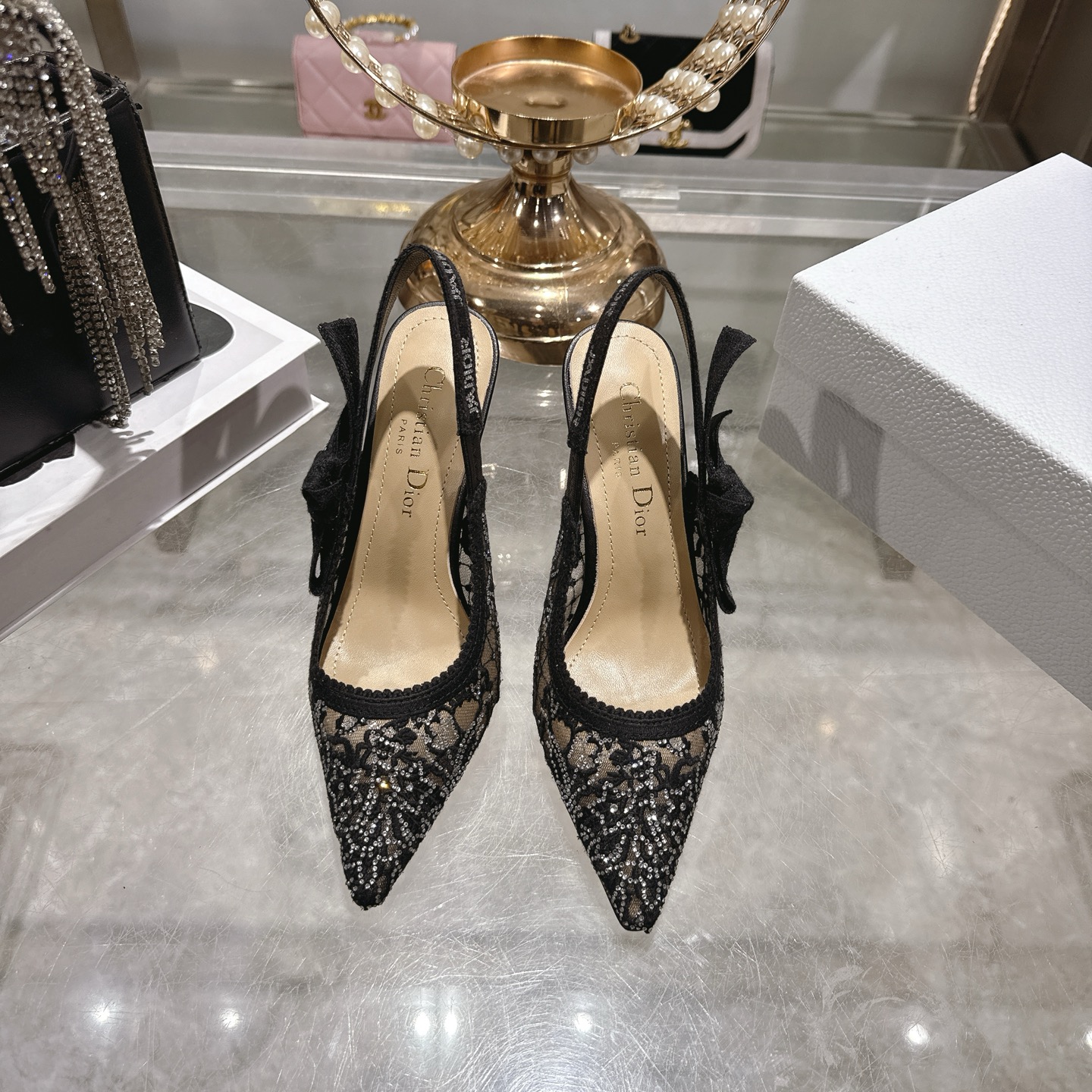 Dior CD 디올 스틸레토 슬링백 샌들 신발