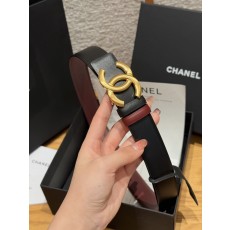 샤넬(CHANEL) 양면 카프스킨 브러쉬드 벨트