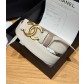 샤넬(CHANEL) 양면 카프스킨 브러쉬드 벨트