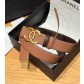 샤넬(CHANEL) 양면 카프스킨 브러쉬드 벨트