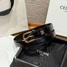 셀린느(Celine) 신상 양면 카프스킨 글로시 브라스 벨트
