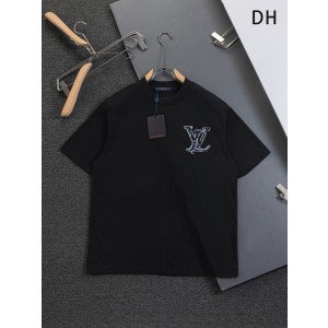 루이비통(LV) 데님 패치 로고 자수 루즈핏 티셔츠 의류