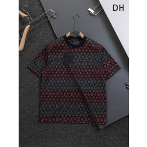 루이비통(LV) 컬러 블록 스트라이프 자수 티셔츠 의류