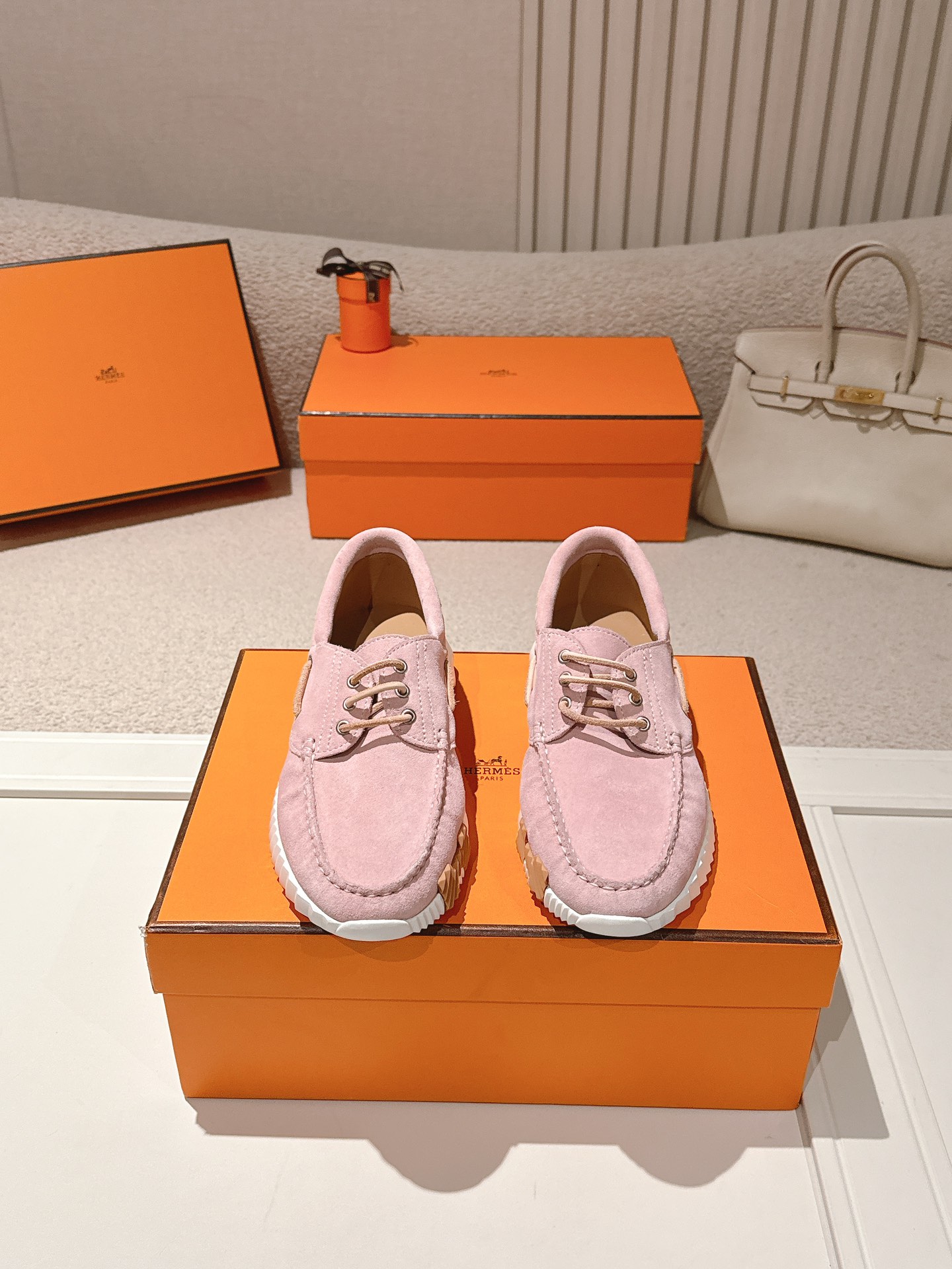 에르메스(HERMES) 커플 레저 스니커즈 신발