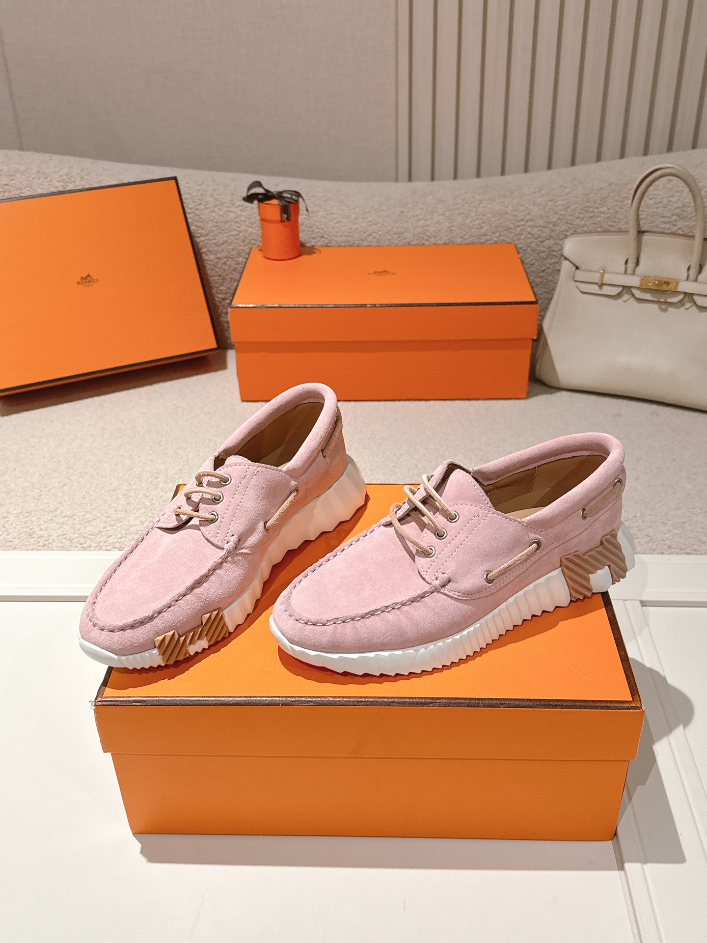 에르메스(HERMES) 커플 레저 스니커즈 신발