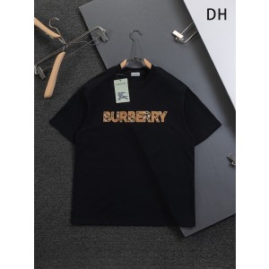 버버리(BURBERRY) 체크 레터링 자수 반팔 티셔츠 의류