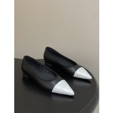 샤넬(Chanel) 26P 스틸레토 배색 발레리나 플랫 슈즈 구두 신발