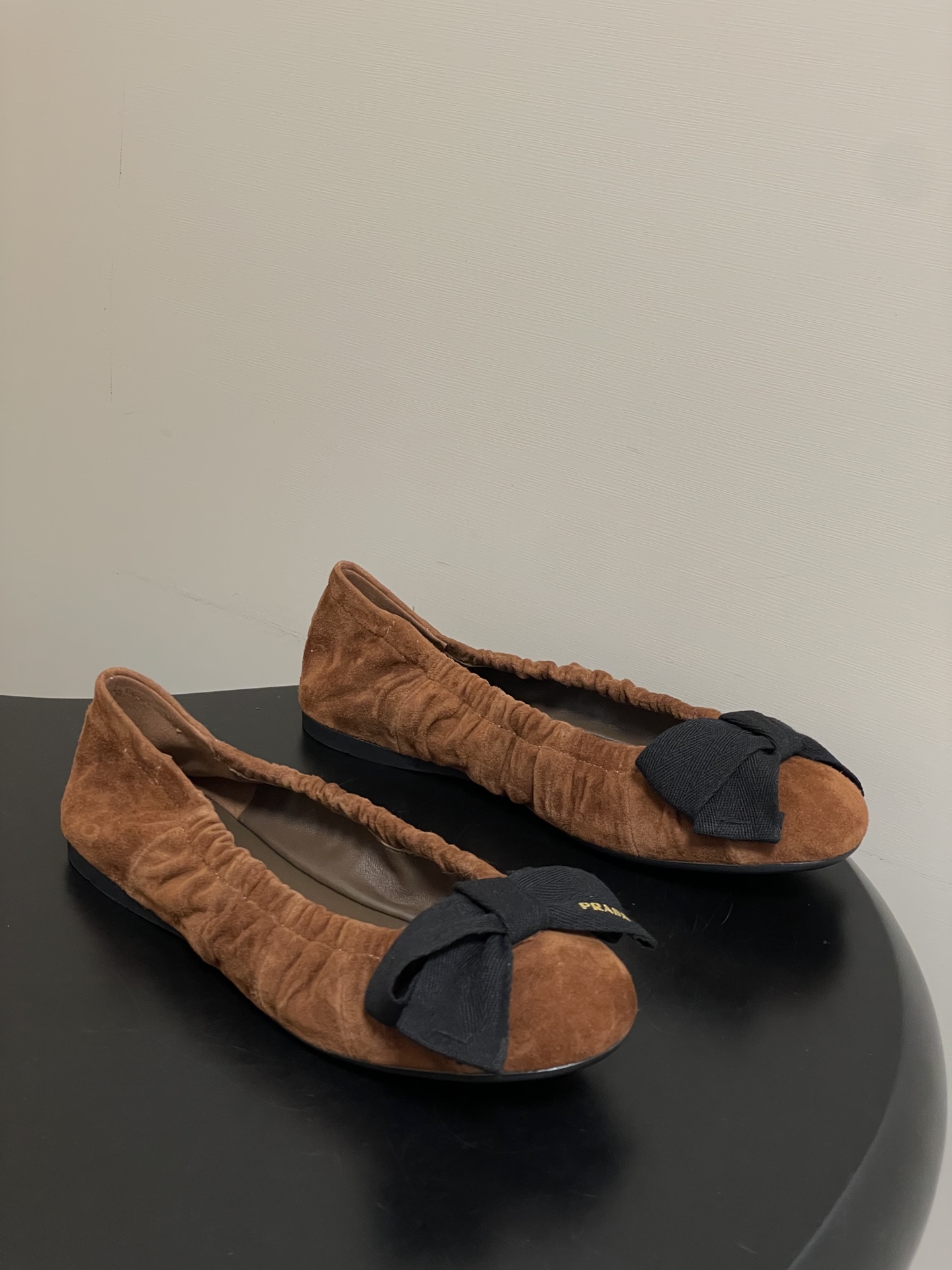 프라다(Prada) 프렌치 빅 리본 발레리나 플랫 슈즈 로퍼 단화 신발