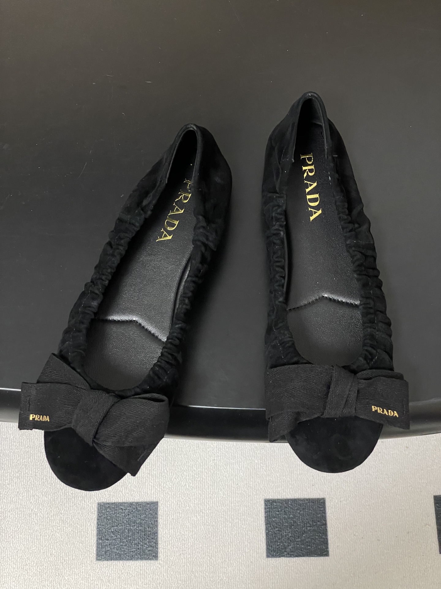 프라다(Prada) 프렌치 빅 리본 발레리나 플랫 슈즈 로퍼 단화 신발