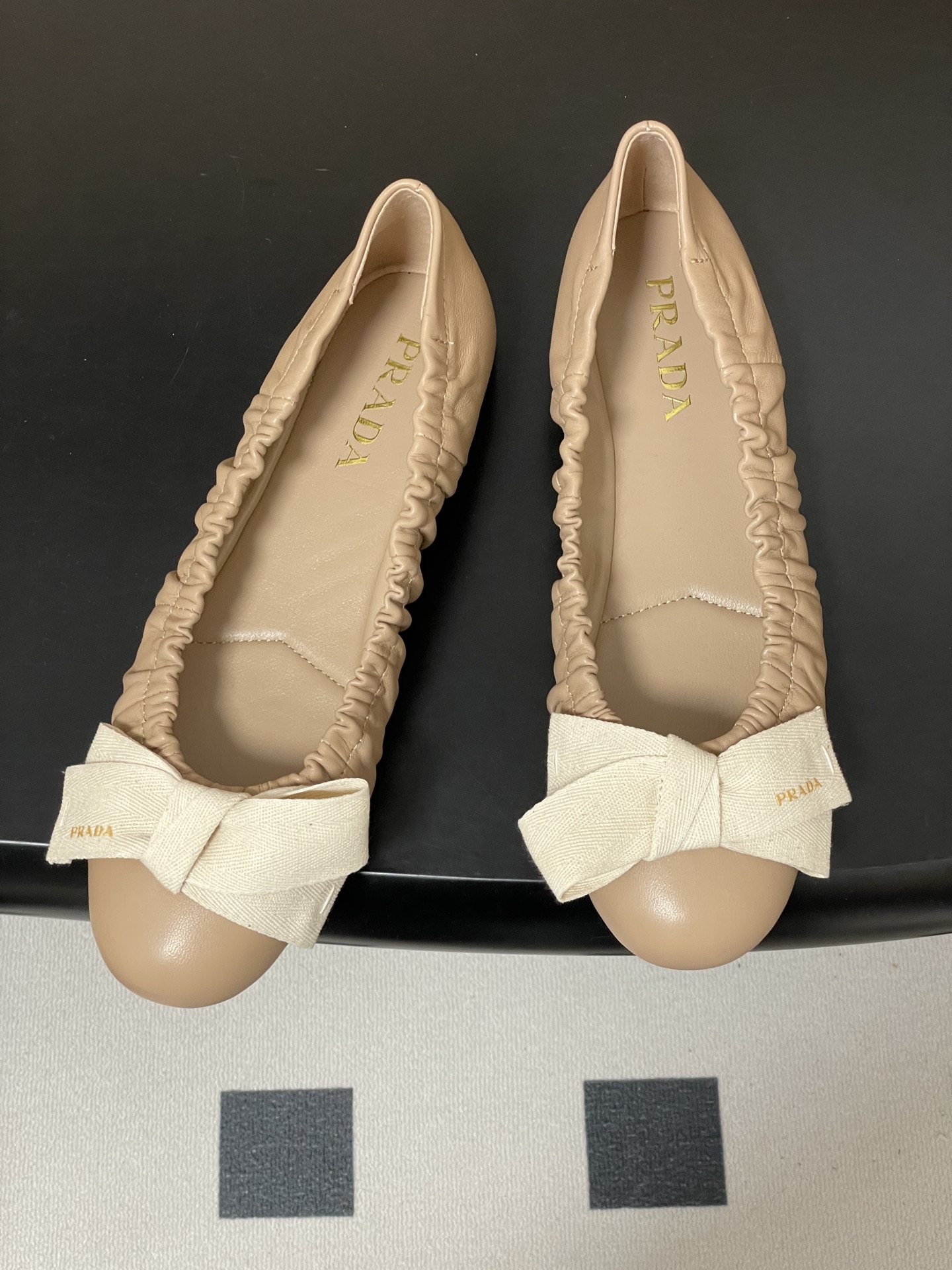 프라다(Prada) 프렌치 빅 리본 발레리나 플랫 슈즈 로퍼 단화 신발