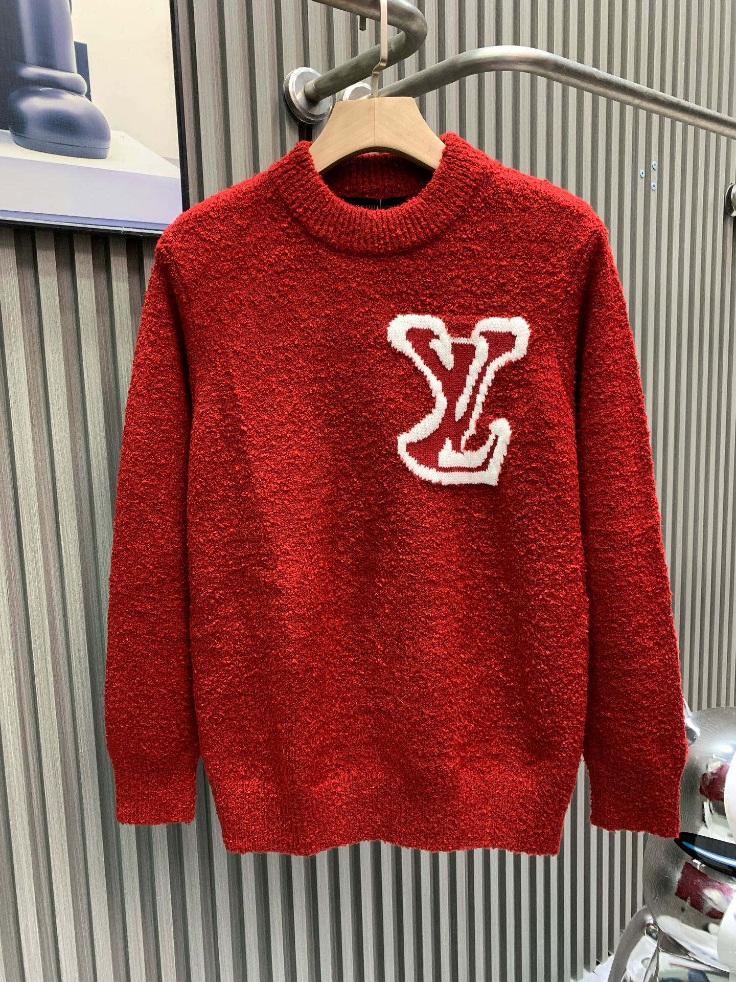 루이비통(LV) 미러 로고 인타르시아 니트 의류