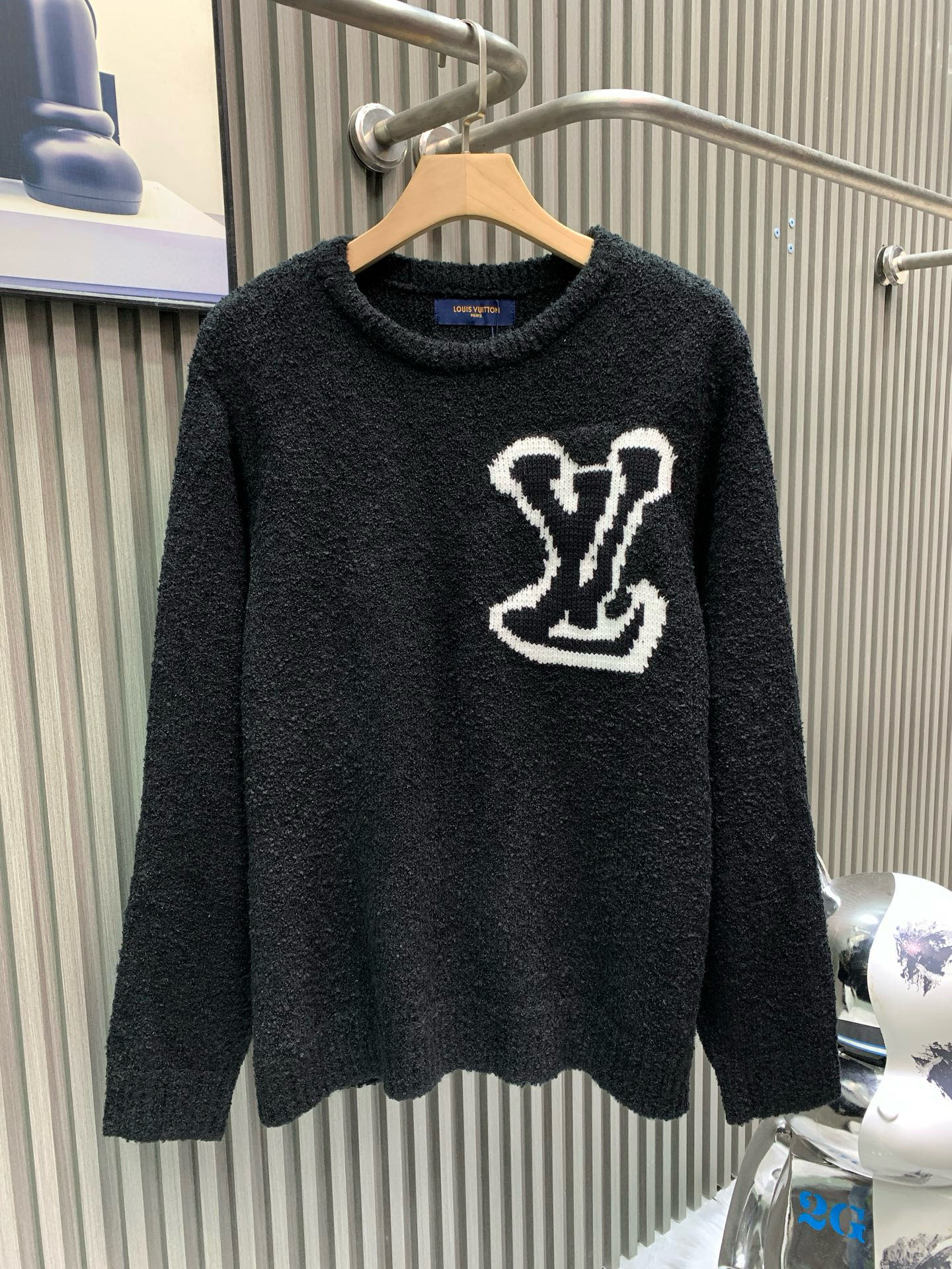 루이비통(LV) 미러 로고 인타르시아 니트 의류