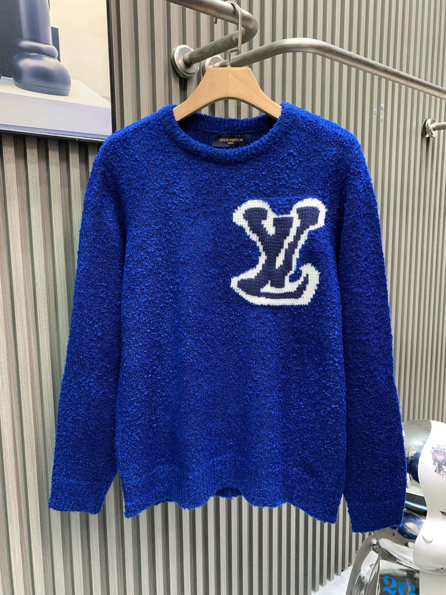 루이비통(LV) 미러 로고 인타르시아 니트 의류