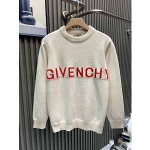 지방시(GIVENCHY) 레터 스퀘어 로고 자카드 니트 의류