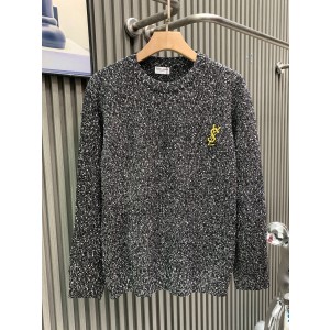 생로랑(YSL) 브로치 디테일 라운드 니트 의류