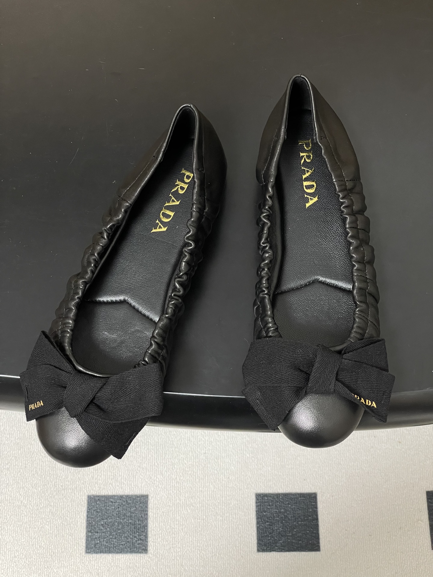 프라다(Prada) 프렌치 빅 리본 발레리나 플랫 슈즈 로퍼 단화 신발