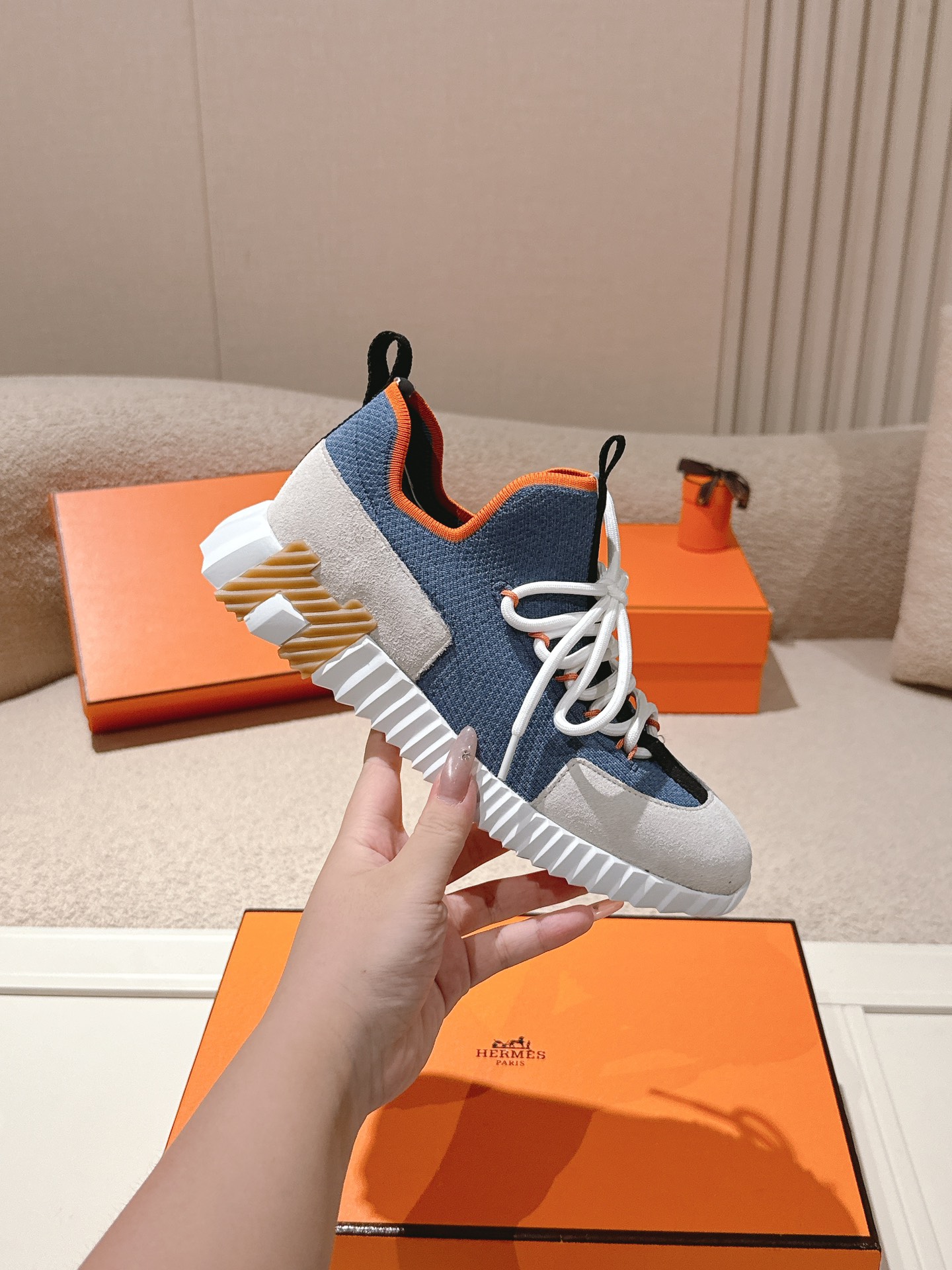 에르메스(HERMES) 클래식 커플 어글리 스니커즈 신발