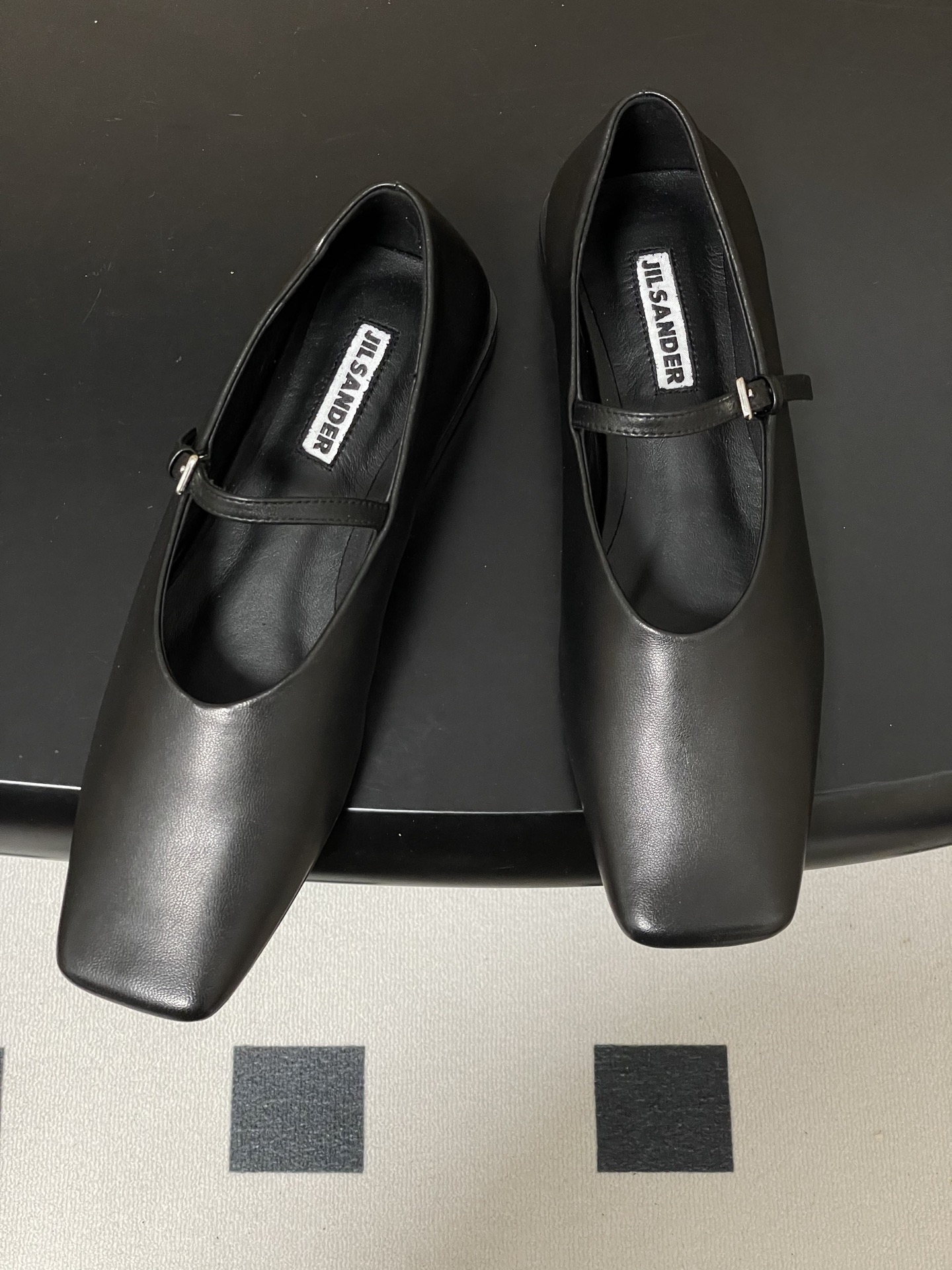 질 샌더(Jil Sander) 스퀘어토 메리제인 단화 플랫 슈즈 신발