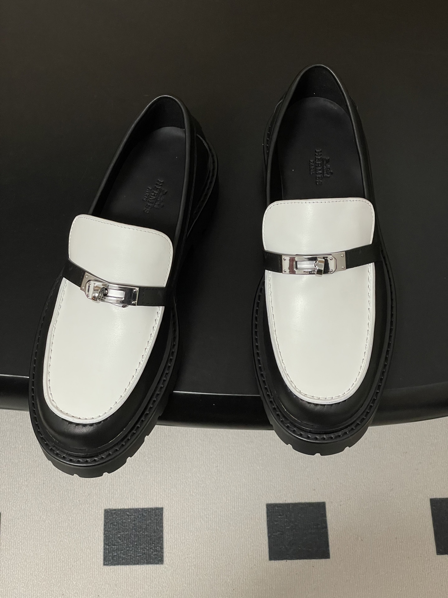 에르메스(Hermes) 아이콘 켈리 버클 플랫폼 로퍼 구두 신발