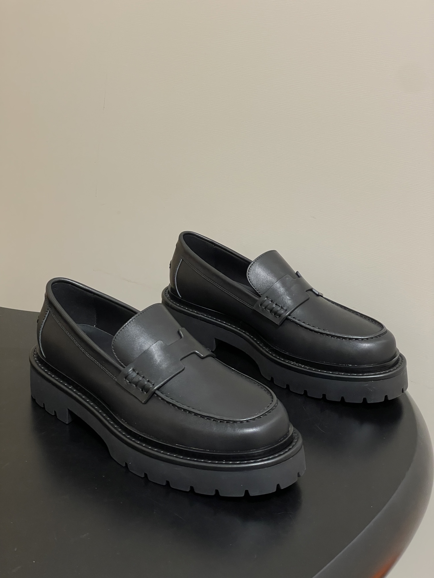 에르메스(Hermes) 아이콘 켈리 버클 플랫폼 로퍼 구두 신발