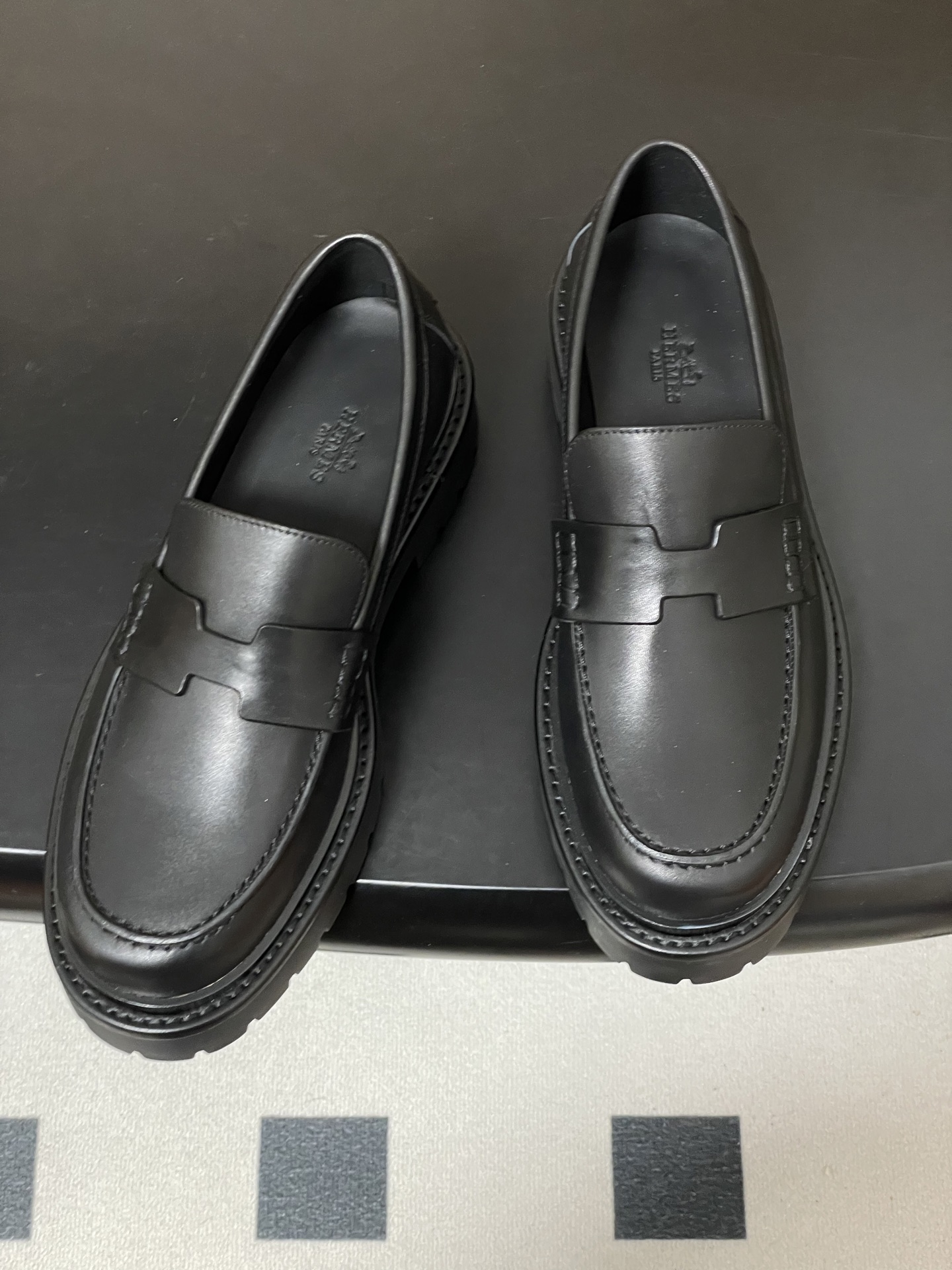 에르메스(Hermes) 아이콘 켈리 버클 플랫폼 로퍼 구두 신발