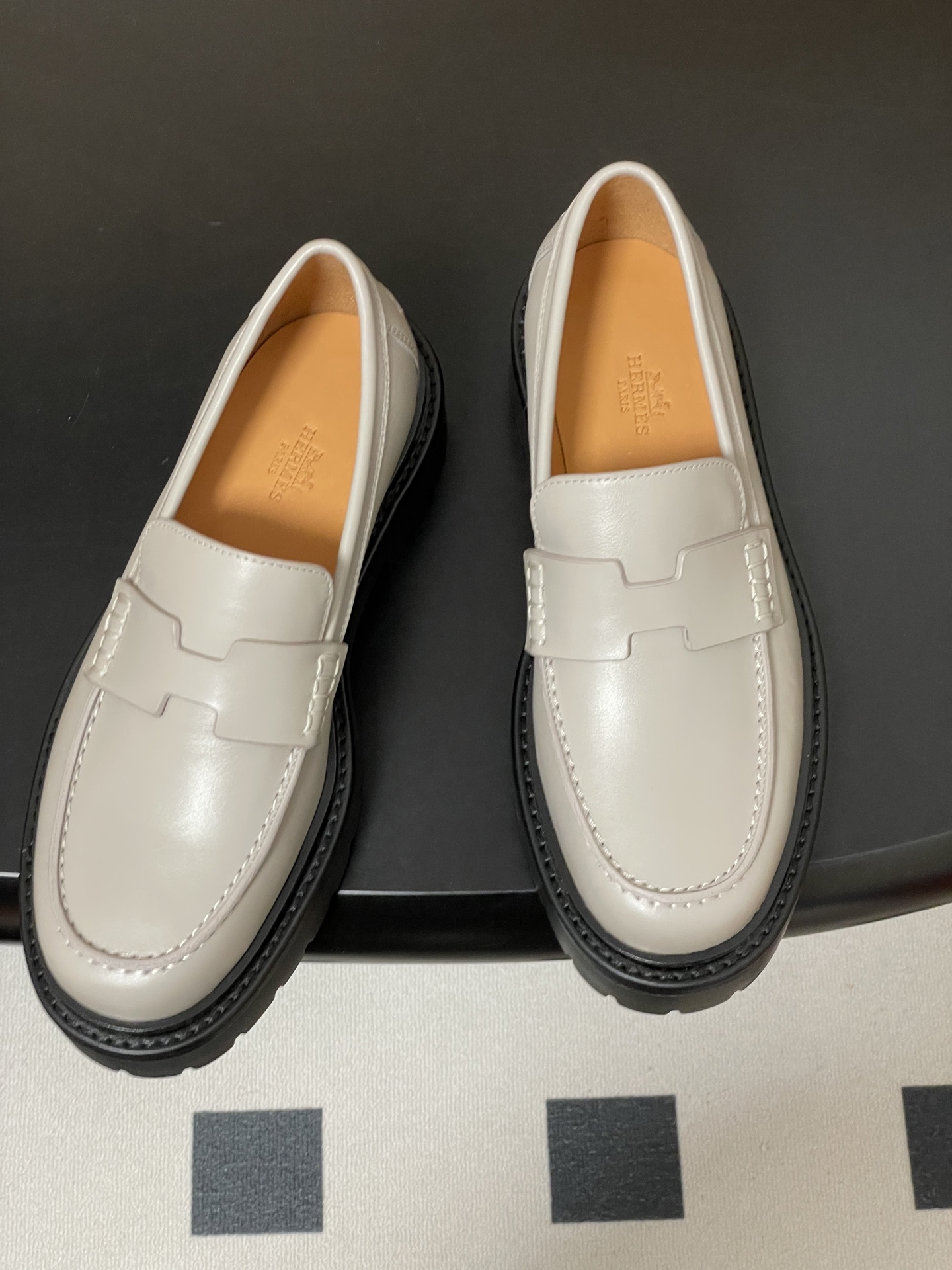 에르메스(Hermes) 아이콘 켈리 버클 플랫폼 로퍼 구두 신발