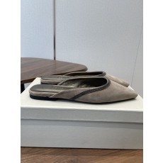 Brunello Cucinelli BC 브루넬로 쿠치넬리 체인 스퀘어토 뮬 슬리퍼 신발