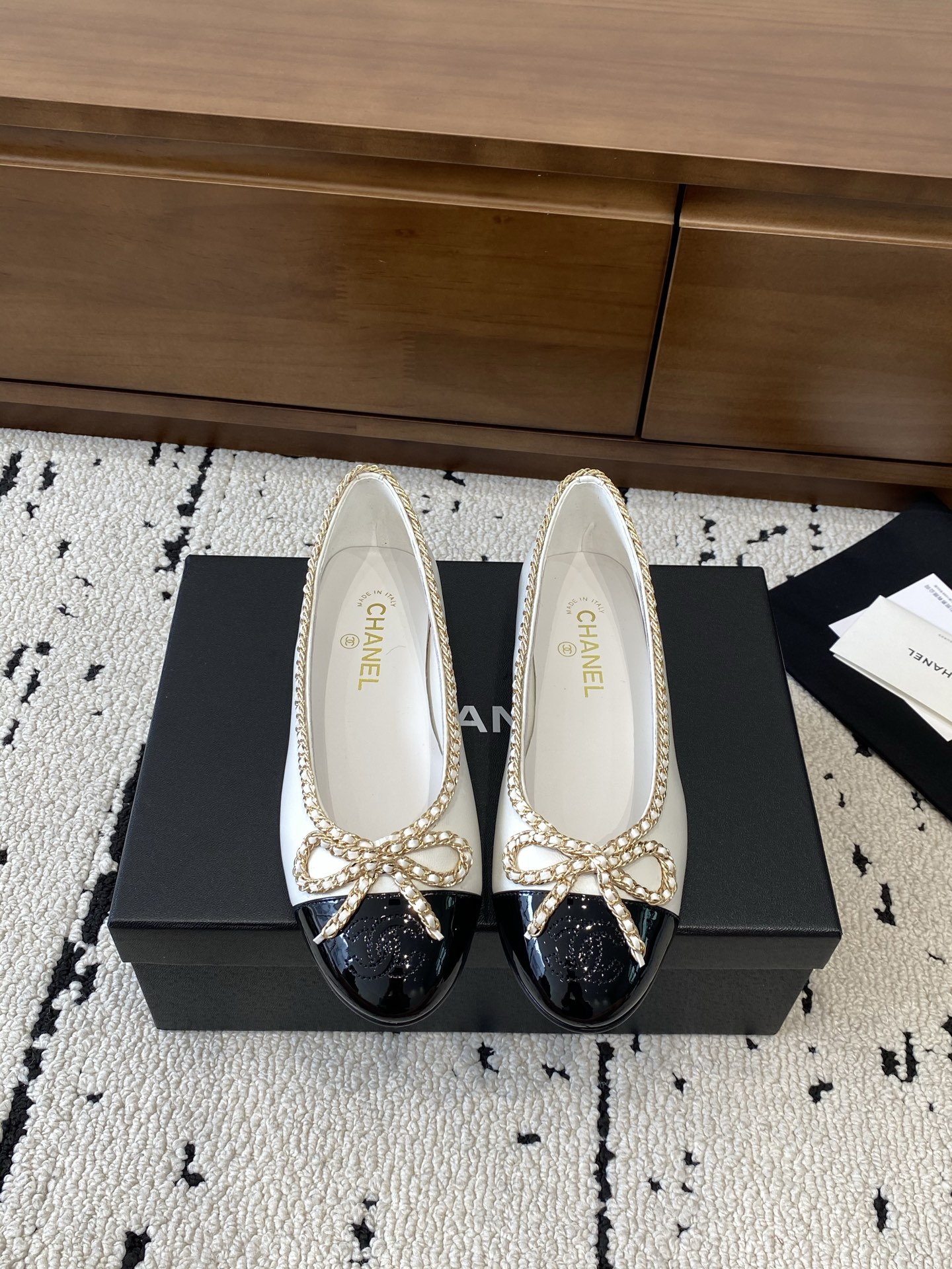 샤넬(CHANEL) 체인 메리제인 플랫 슈즈 단화 신발