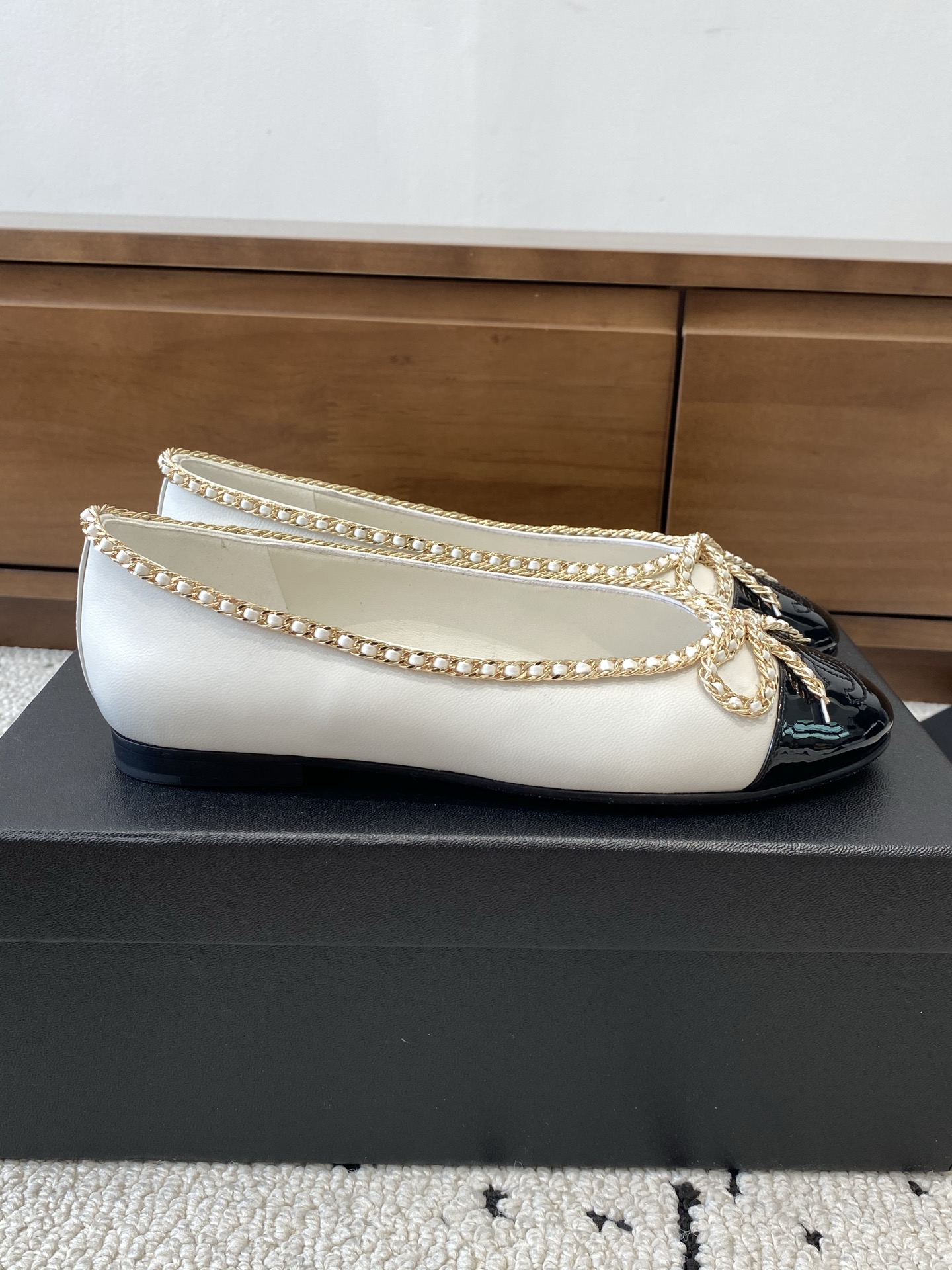 샤넬(CHANEL) 체인 메리제인 플랫 슈즈 단화 신발