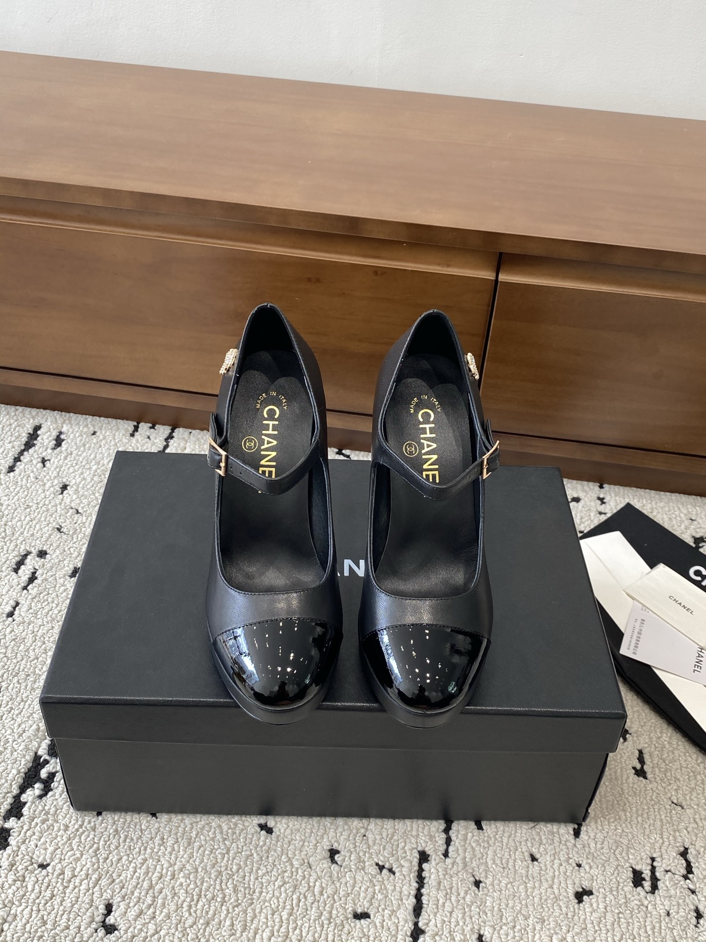 샤넬(CHANEL) 25C 플랫폼 가보시 힐 구두 신발