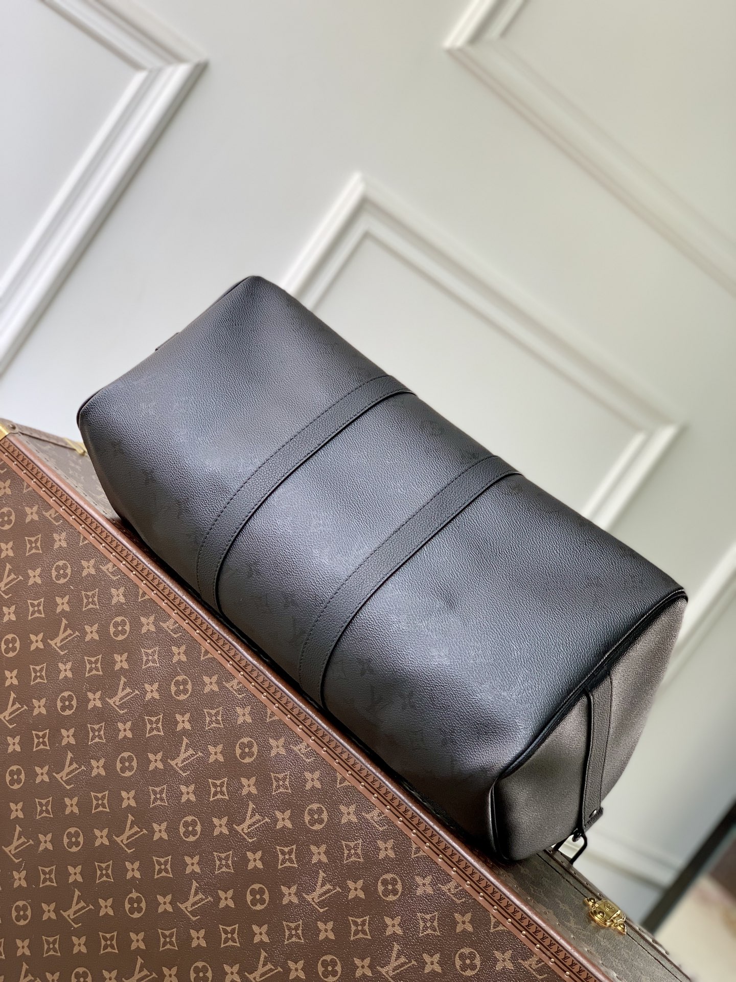 루이비통(LV) Keepall Bandoulière 키폴 반둘리에 45 여행 가방 (모노그램 미드나잇)