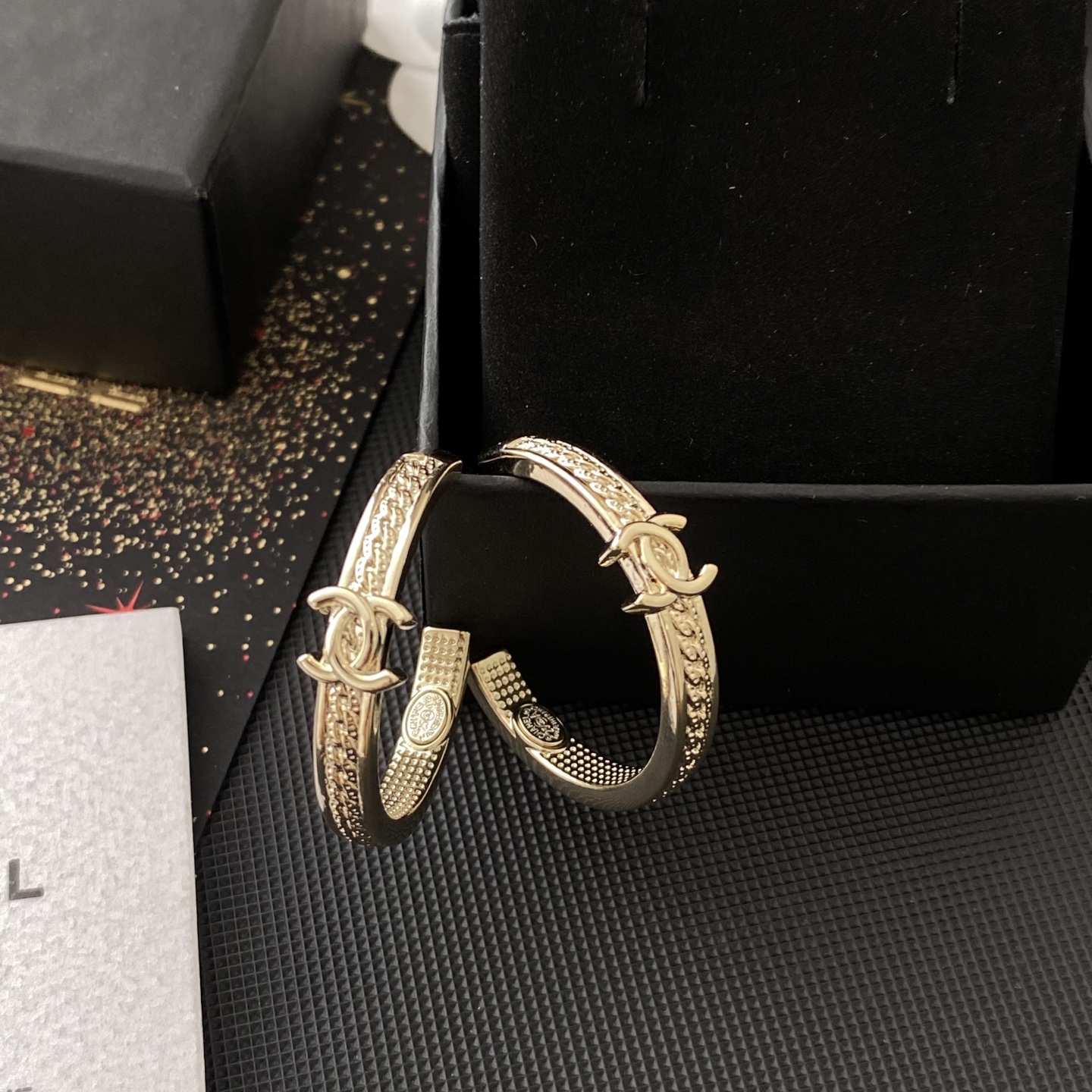 샤넬(CHANEL) 스네이크 체인 이어링 귀걸이 악세사리