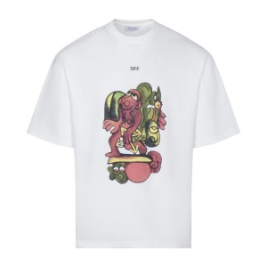 오프화이트(OFF-WHITE) 추상 그래픽 프린트 반팔 티셔츠 의류