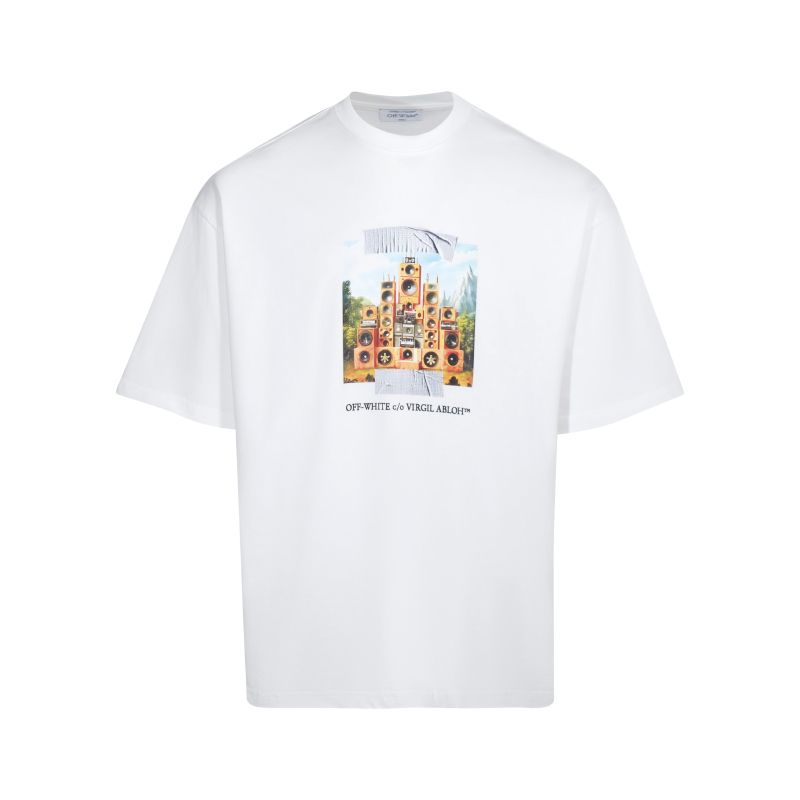 오프화이트(OFF-WHITE) 정글 그래픽 프린트 반팔 티셔츠 의류