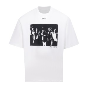 오프화이트(OFF-WHITE) 밴드 포트레이트 반팔 티셔츠 의류