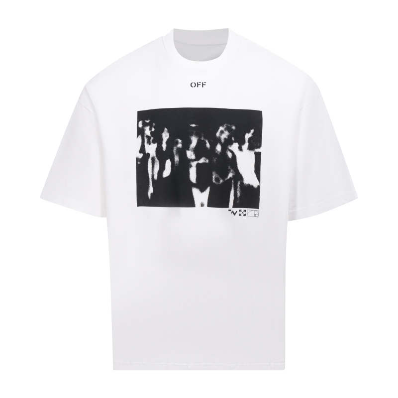 오프화이트(OFF-WHITE) 밴드 포트레이트 반팔 티셔츠 의류