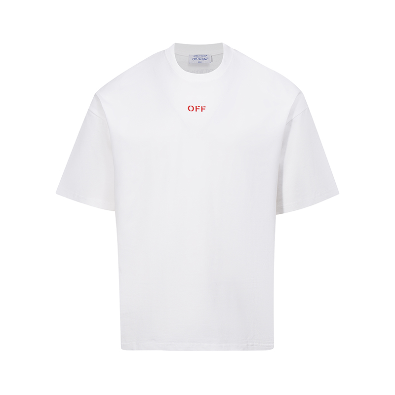 오프화이트(OFF-WHITE) 레드 스마일 반팔 티셔츠 의류