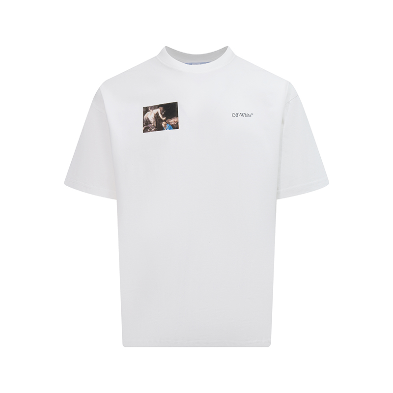 오프화이트(OFF-WHITE) 오일 페인팅 반팔 티셔츠 의류