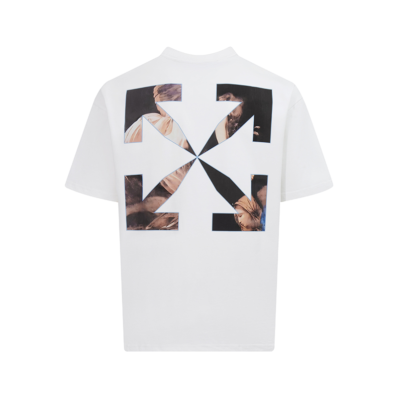 오프화이트(OFF-WHITE) 오일 페인팅 반팔 티셔츠 의류