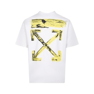 오프화이트(OFF-WHITE) 골드 브러시 애로우 반팔 티셔츠 의류
