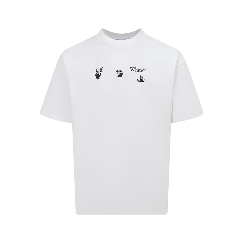 오프화이트(OFF-WHITE) 컬러 블록 반팔 티셔츠 의류