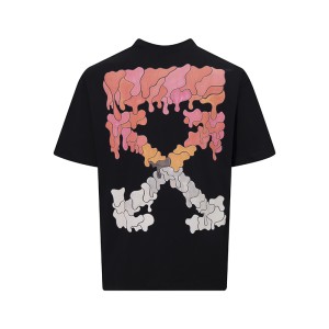 오프화이트(OFF-WHITE) 컬러 블록 반팔 티셔츠 의류