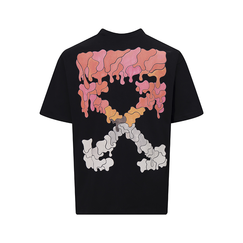 오프화이트(OFF-WHITE) 컬러 블록 반팔 티셔츠 의류