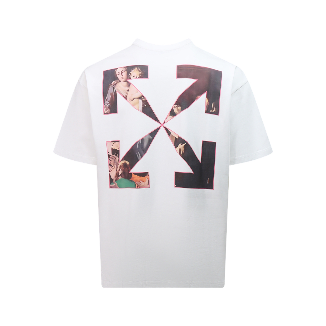 오프화이트(OFF-WHITE) 블러 오일 페인팅 반팔 티셔츠 의류