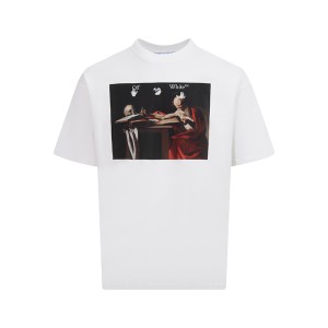 오프화이트(OFF-WHITE) 스컬 오일 페인팅 반팔 티셔츠 의류