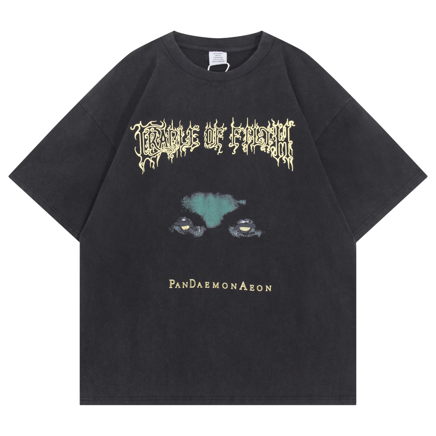 베트멍(VETEMENTS) 워싱 그래픽 반팔 티셔츠 의류